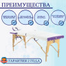 Стол массажный переносной на дерев.раме JF-AY01 PW2.20.13A-00 2-секц белый/фиолет
